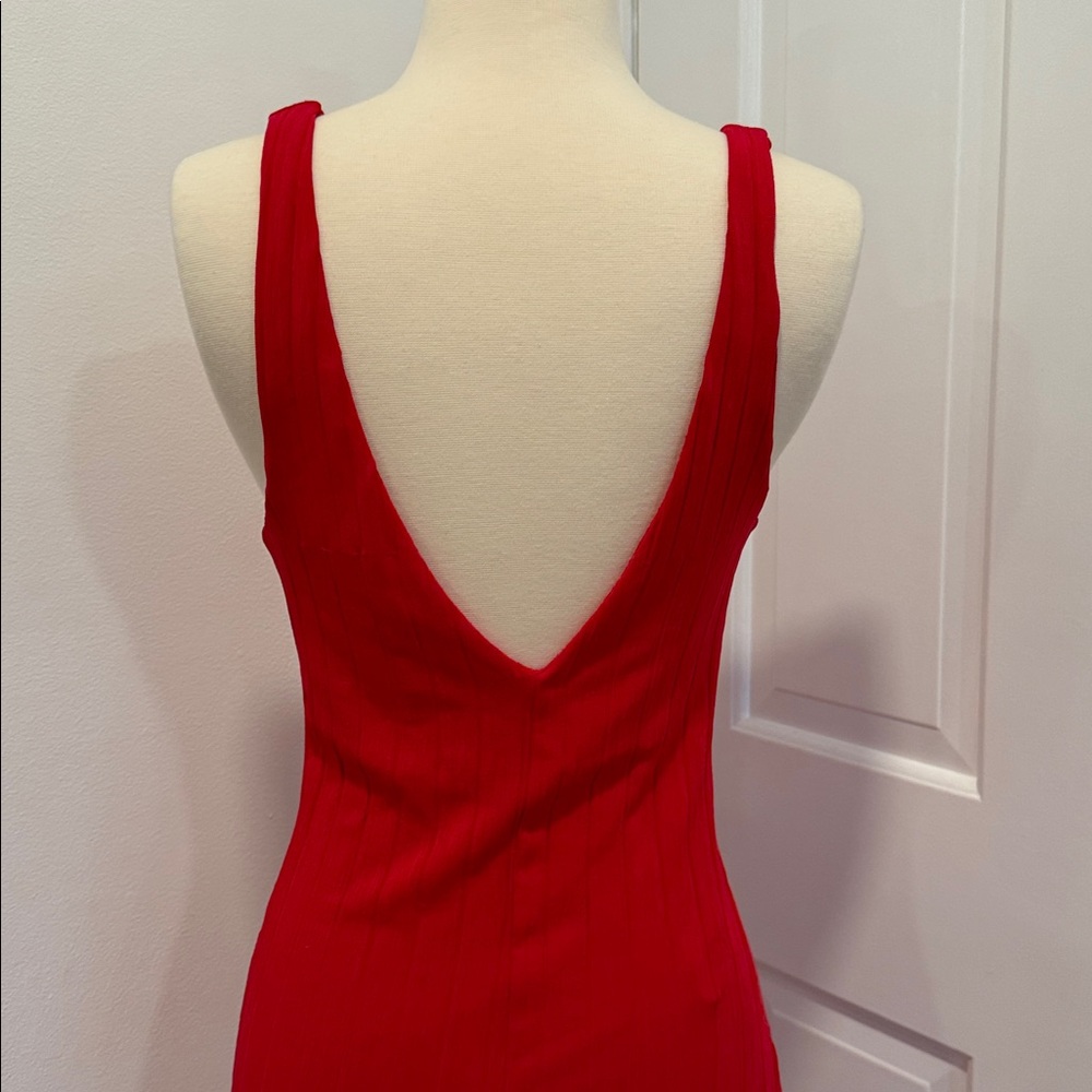 Zara red slinky dress small - Picture 3 of 3